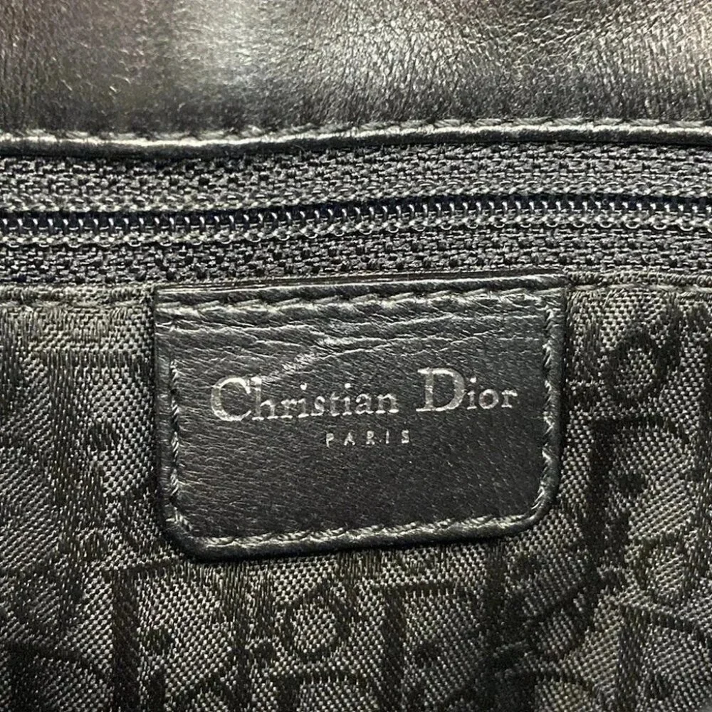 DIOR/ChristianDior Admit It - Black Leather Chemical Fiber Shoulder Bag - Picture 14 of 15